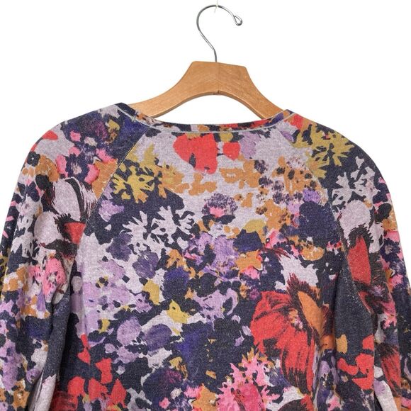 Anthropologie Maeve Kimmie Floral Pullover Sweater Womens Size Small Colorful - Picture 6 of 12